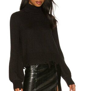 NEW Lovers and Friends Granite Sweater Black Knit Long Sleeve Turtleneck